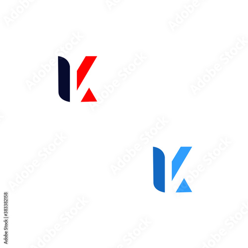 Letter IVK, IK, I,k Monogram Logo Design Minimal abstract symbol icon for your design, vector illustration.