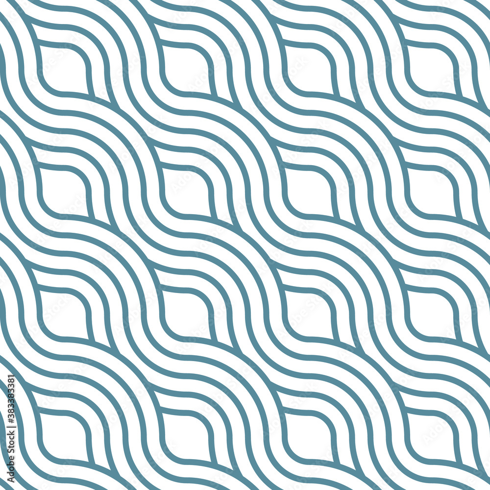 Blue wavy geometric abstract vector seamless pattern Blue wavy geometric abstract vector seamless pattern