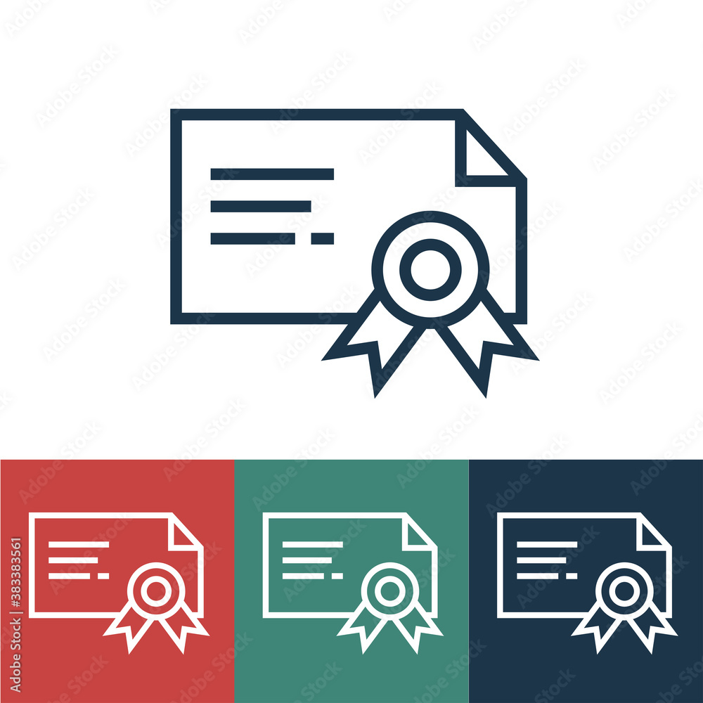 Linear vector icon with award Linear vector icon with award