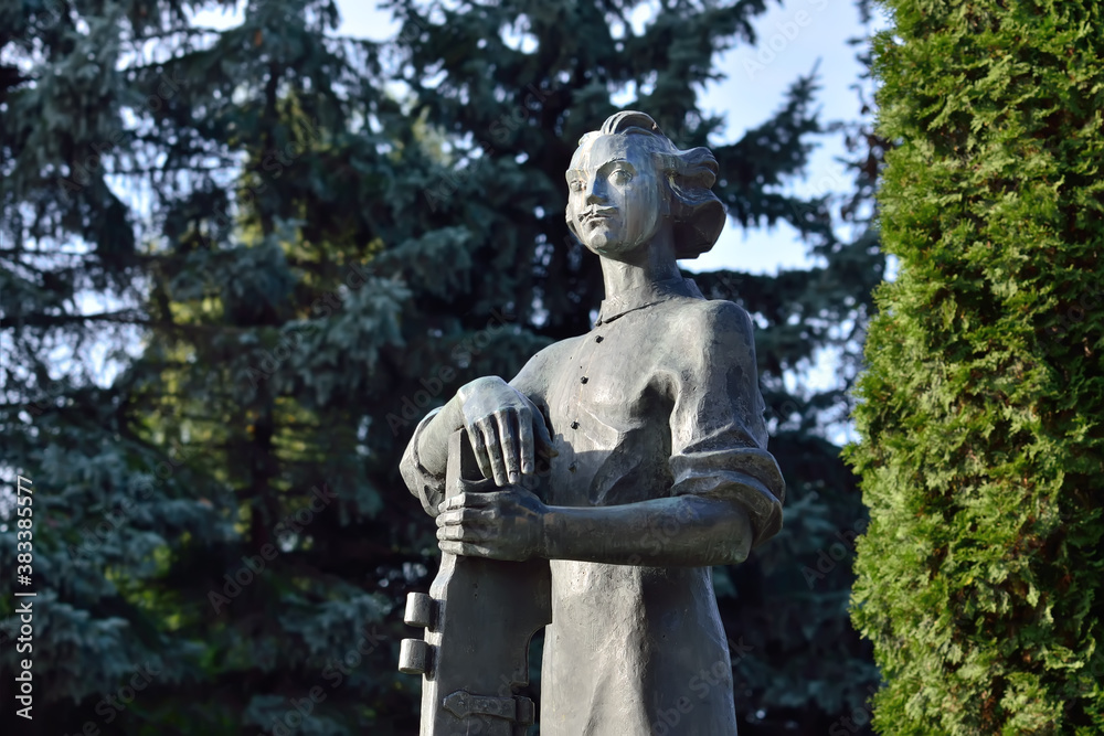 Kaliningrad, Russia - september 30, 2020: Monument to Peter the Great, Emperor Of Russia, on the island of Kant next to the Cathedral Kaliningrad, Russia - september 30, 2020: Monument to Peter the Great, Emperor Of Russia, on the island of Kant next to the Cathedral