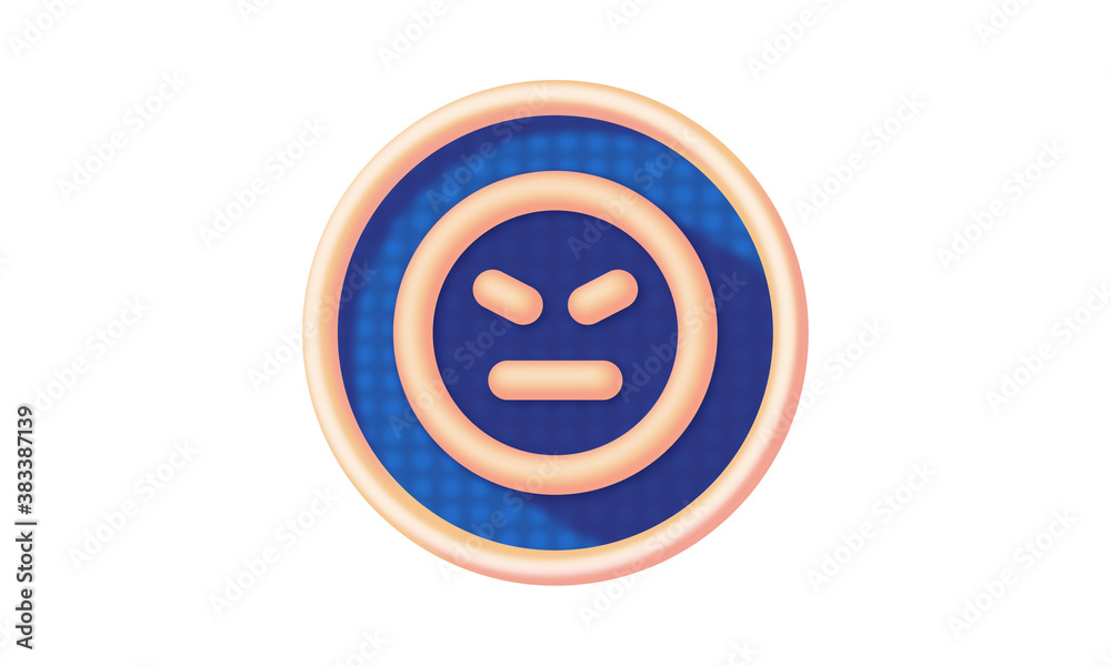 Naklejka premium Emoji Smiley Icon Set design as dotted plastic glance badge