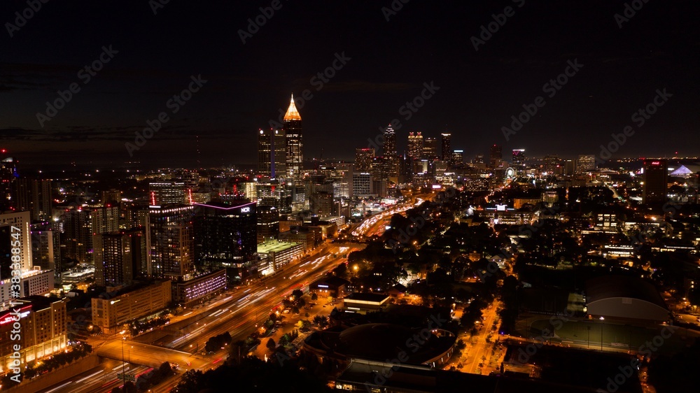 Obraz premium Sunset Atlanta Skyline