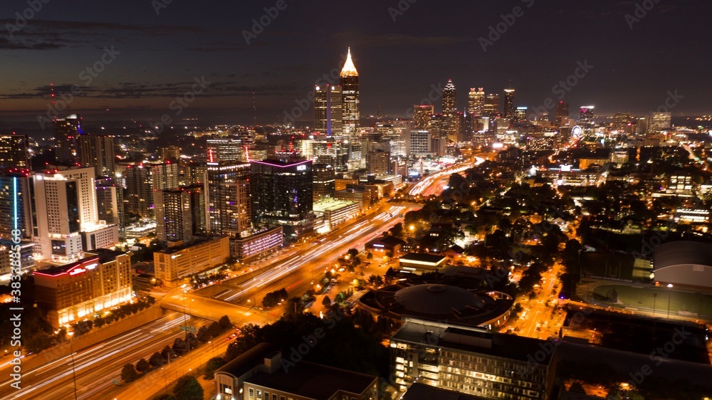 Sunset Atlanta Skyline