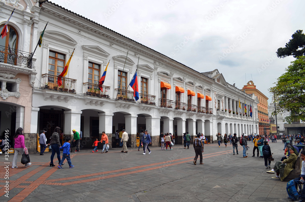 Quito, Ecuador - Palacio Arzobispal in Plaza Grande