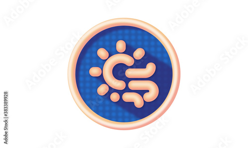Weather Forecast Icon Set design as dotted plastic glance badge