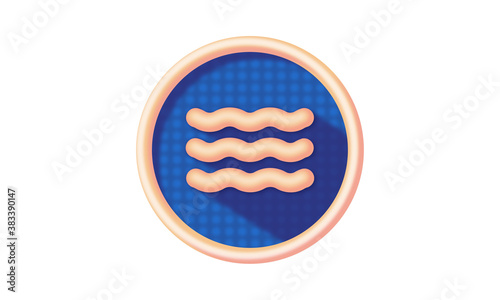Weather Forecast Icon Set design as dotted plastic glance badge
