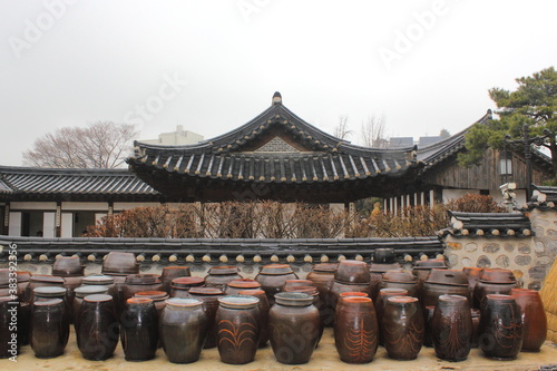 Принти на полотні Clay Kimchi Pots in Seoul, South Korea