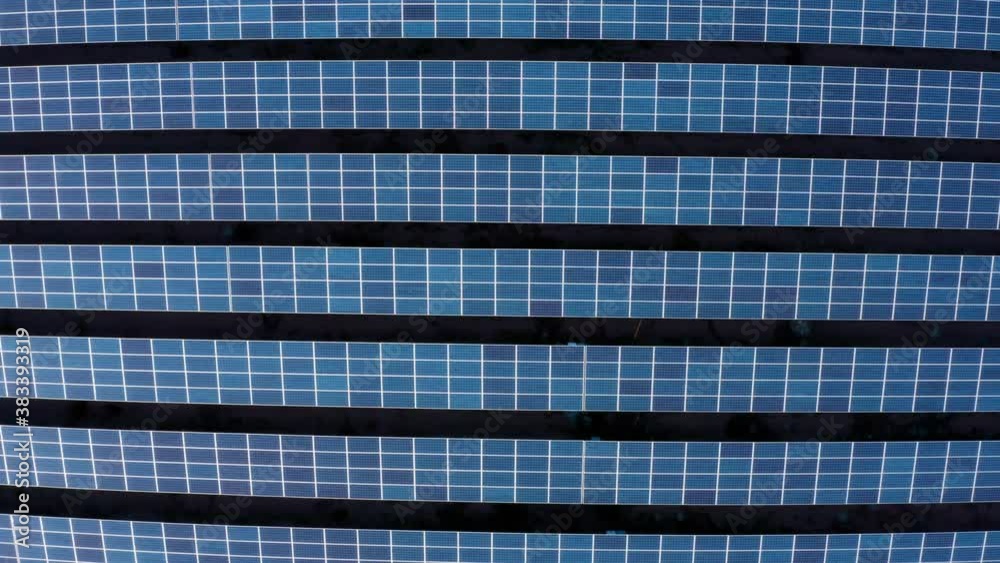 Top Down View of Solar Panel Farm In Full Sun. California Top Down View of Solar Panel Farm In Full Sun. California