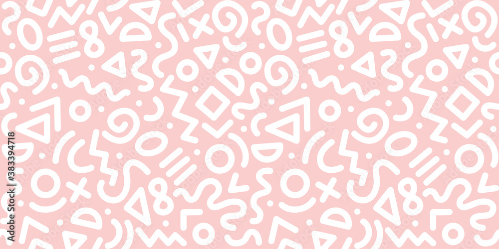 Seamless monochrome geometric pattern. Fashion 80-90s. Hipster Memphis style. Seamless monochrome geometric pattern. Fashion 80-90s. Hipster Memphis style.