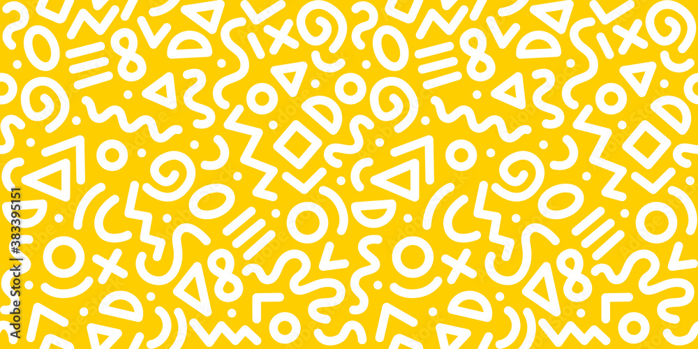 Seamless monochrome geometric pattern. Fashion 80-90s. Hipster Memphis style. Seamless monochrome geometric pattern. Fashion 80-90s. Hipster Memphis style.