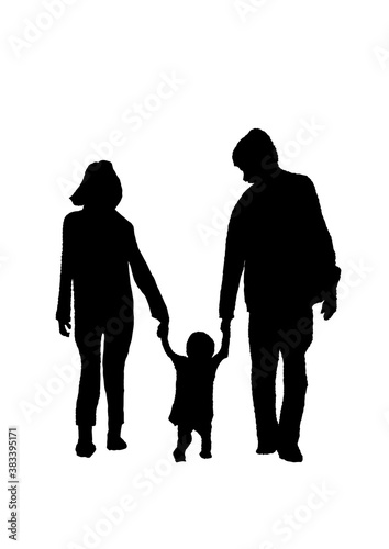 人物のシルエットのパーツ素材