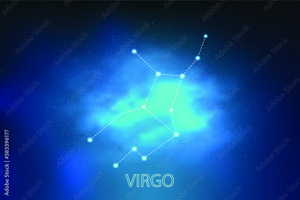 Zodiac constellation Virgo - The Maiden. Vector illustration.
Astronomy. Zodiac constellation Virgo - The Maiden. Vector illustration.
Astronomy.