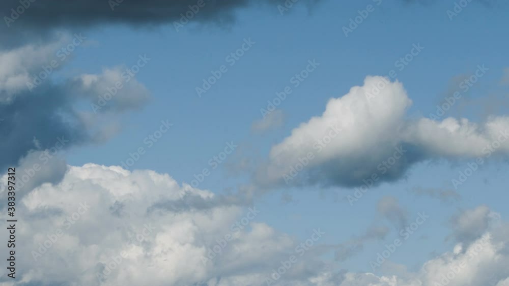 Blue sky white clouds. Puffy fluffy white clouds timelapse. Summer blue sky time lapse. Blue sky white clouds. Puffy fluffy white clouds timelapse. Summer blue sky time lapse.