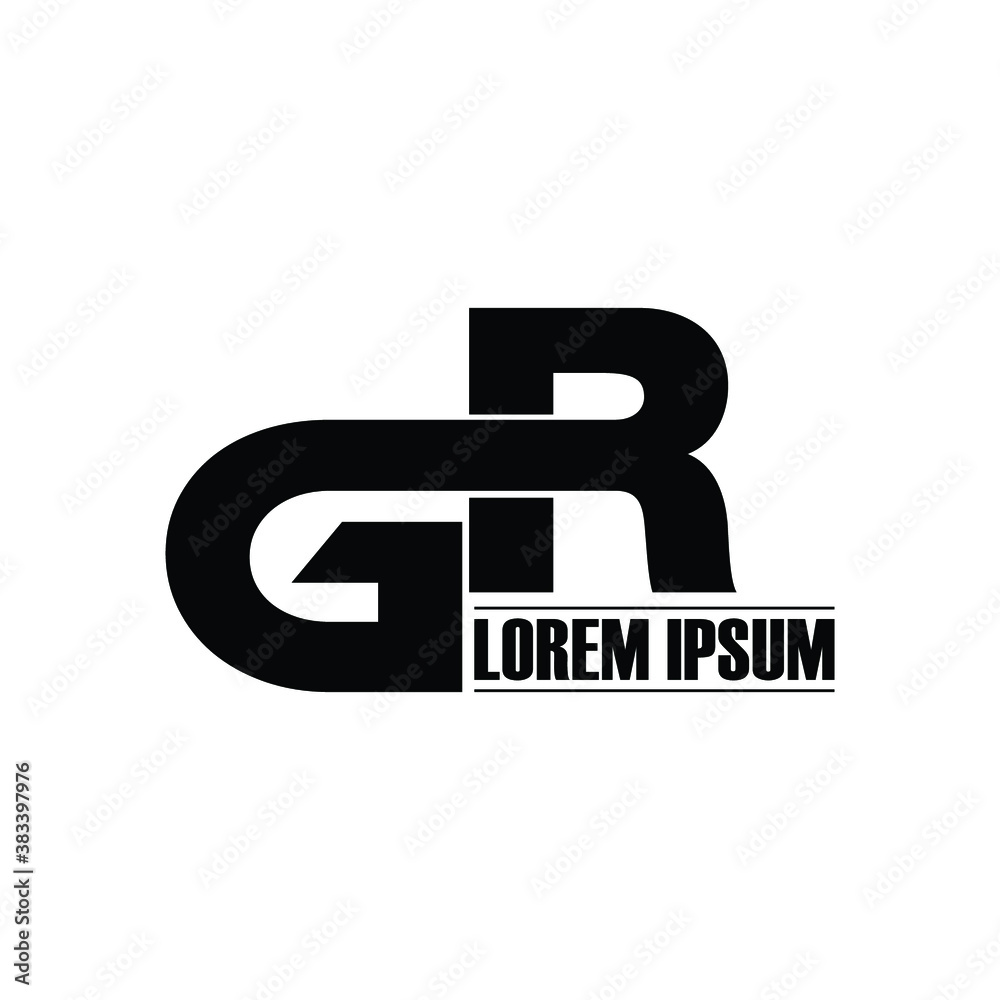 Letter GR simple logo design vector Letter GR simple logo design vector