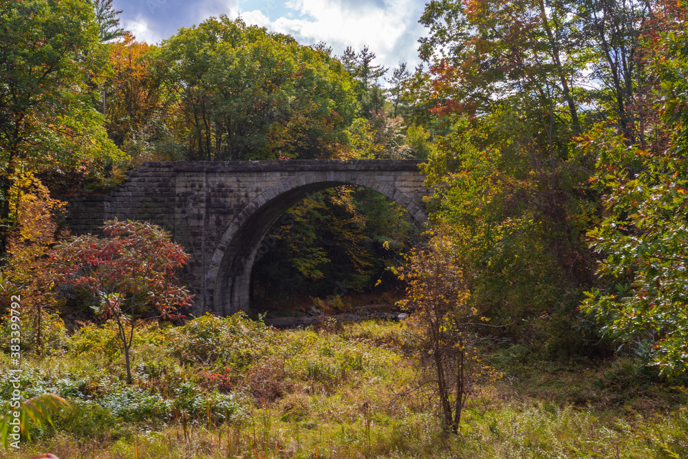 Cheshire railroad stone arch bridge Keene