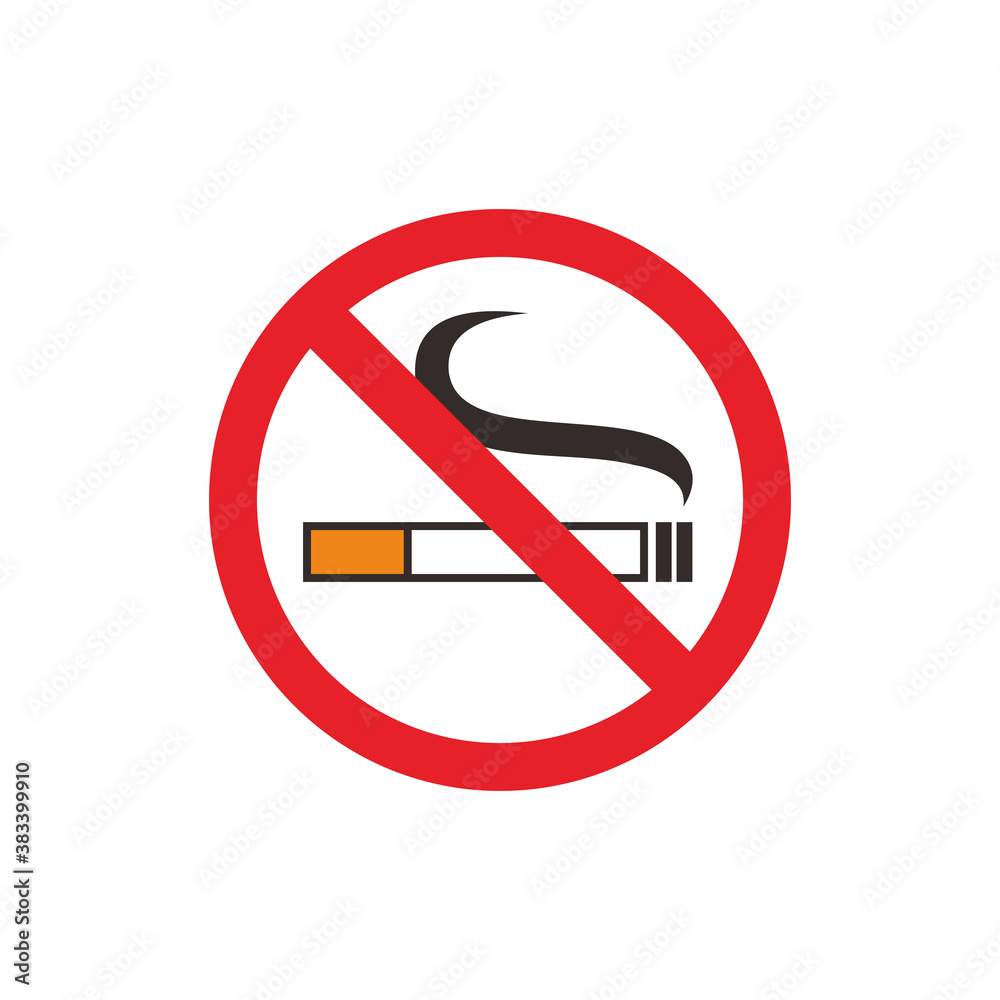 No Smoking Area Sign Illustration, No Smoking Symbol with Red Forbidden Sign Template Vector No Smoking Area Sign Illustration, No Smoking Symbol with Red Forbidden Sign Template Vector