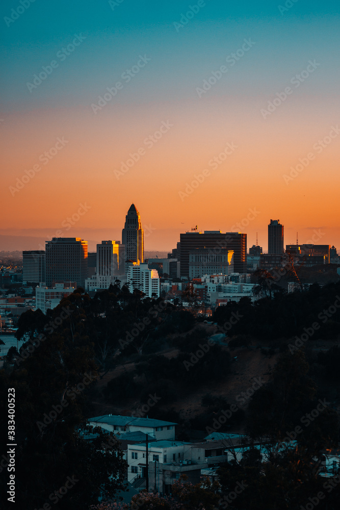 stunning sunset in LA
