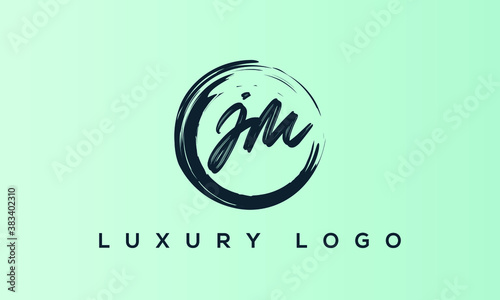 JM logo letter monogram alphabet initial icon vector design.