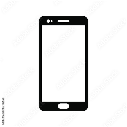 phone vector with blank white screen isolated on white background