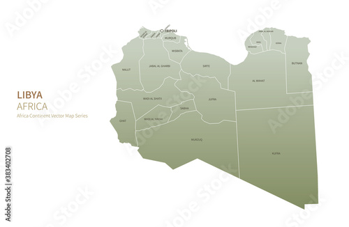 Libya map. vector map of african countries.