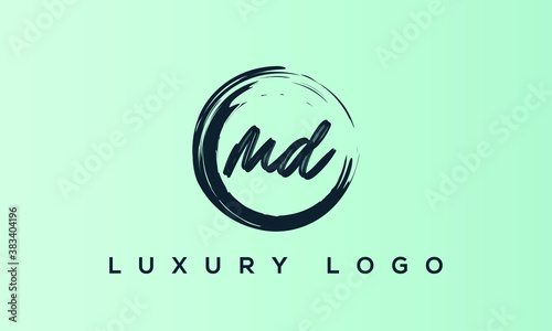 MD logo letter monogram alphabet initial icon vector design.