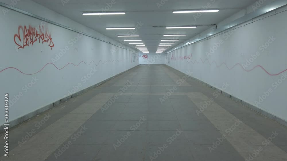 Scary empty long passage scene