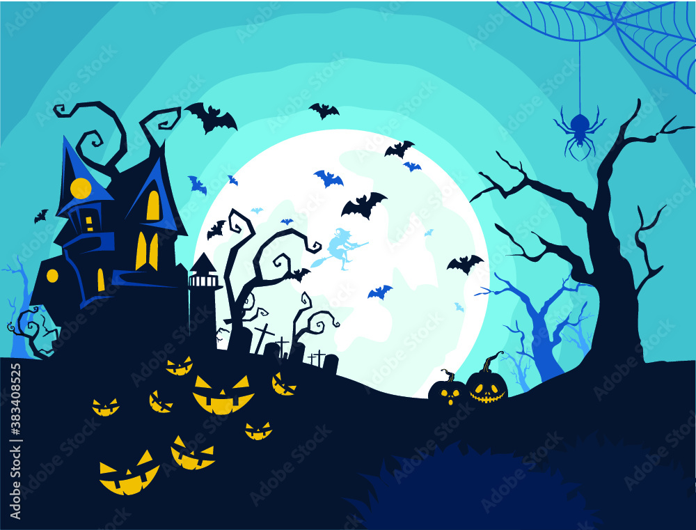 Fototapeta premium halloween mascot cartoon in vector