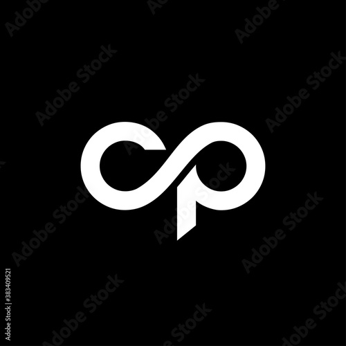 Bilde på lerret initial letter logo CP, PC, template logo design vector