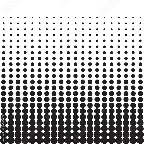 Dotted gradient vector illustration, white and black halftone background, horizontal seamless dotted lines, monochrome dots texture backdrop, retro effect, Vintage Pattern, Vector illustration.