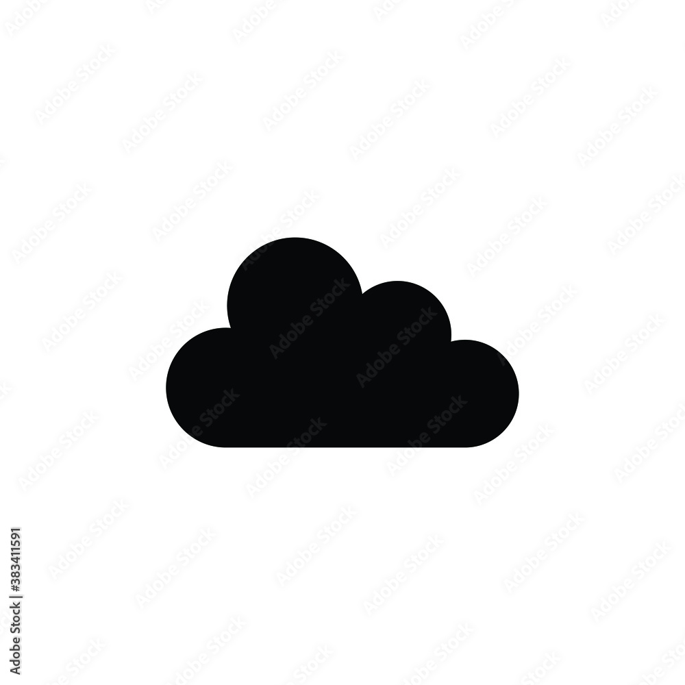 Cloud icon vector icon vector isolated on white, logo sign and symbol. Cloud icon vector icon vector isolated on white, logo sign and symbol.