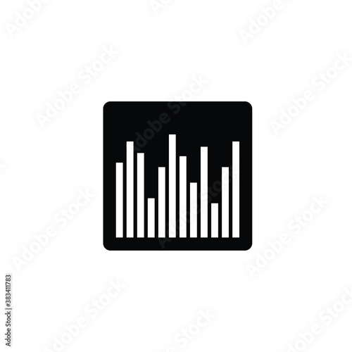 sound graph icon vector isolated on white  logo sign and symbol.