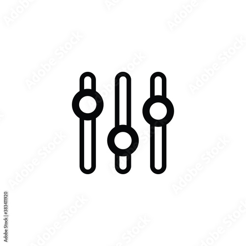 Music tuner icon vector isolated on white, logo sign and symbol.