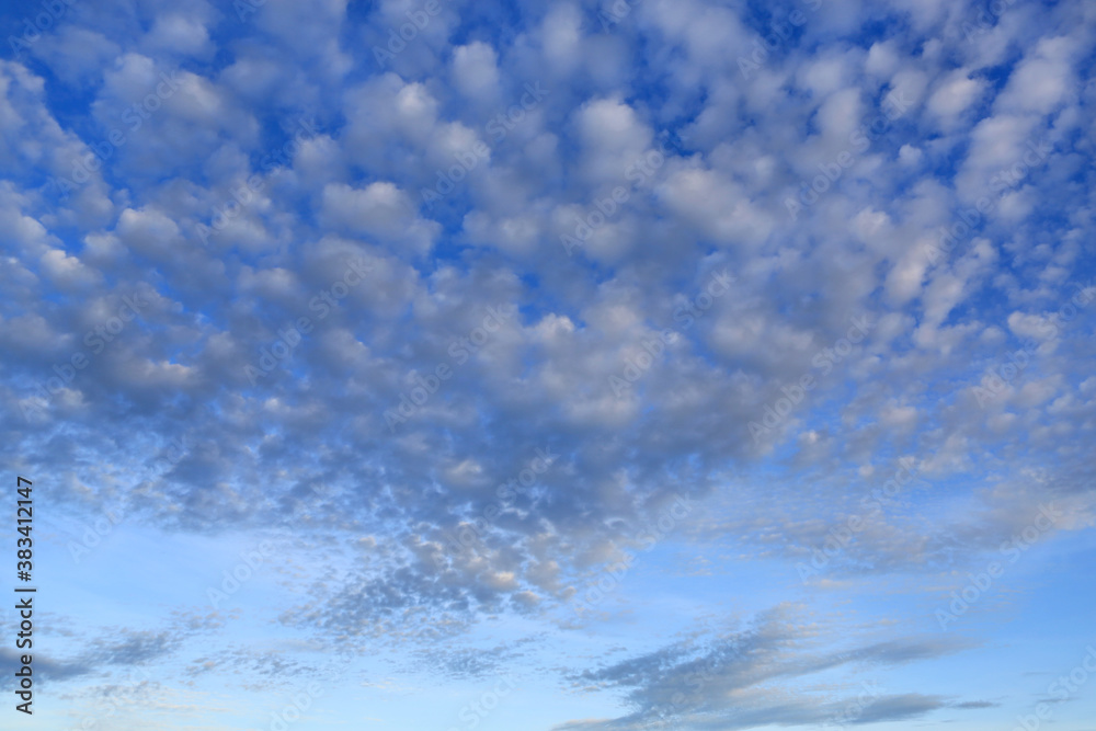 Fototapeta premium Abstract fluffy clouds on the blue sky background.