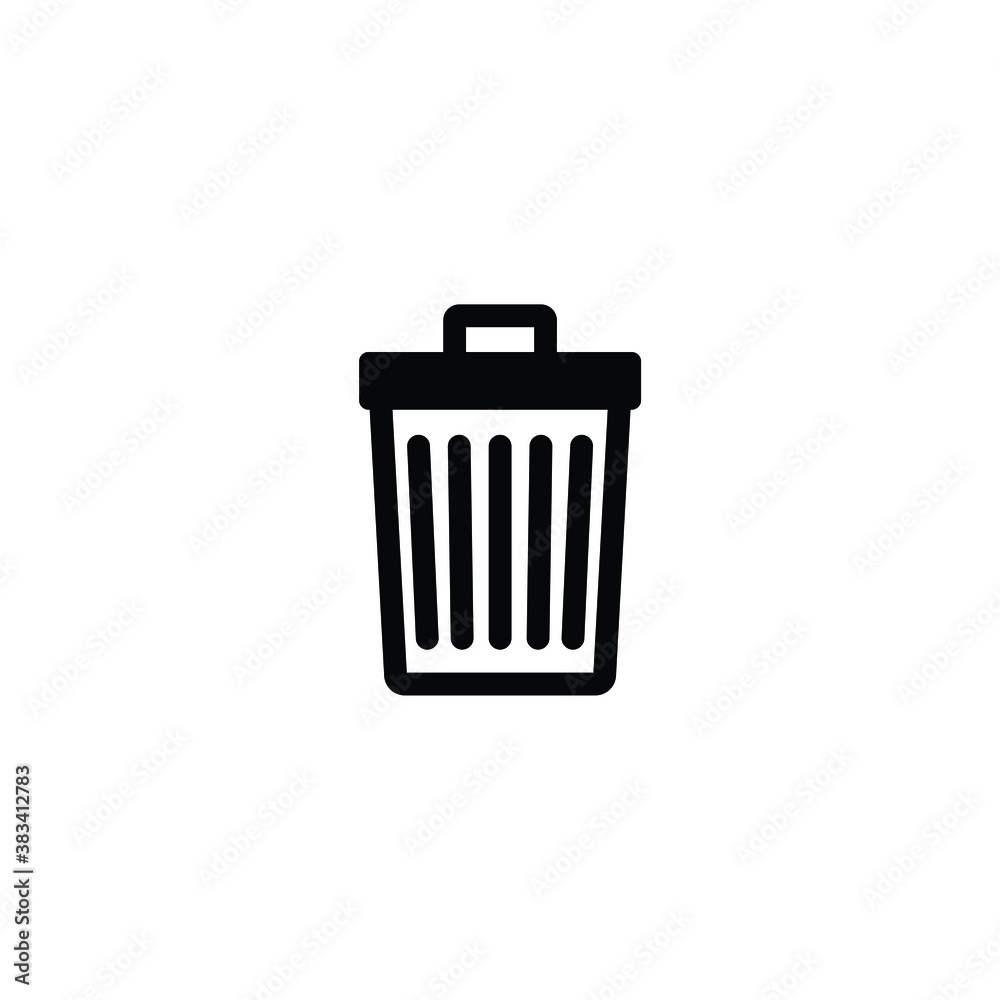 Bin icon vector isolated on white, logo sign and symbol. Bin icon vector isolated on white, logo sign and symbol.