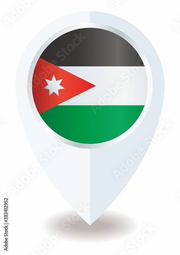 Flag of Jordan, location icon for Multipurpose, Hashemite Kingdom of Jordan. Free Download Flag of Jordan, location icon for Multipurpose, Hashemite Kingdom of Jordan. - GFXLoad