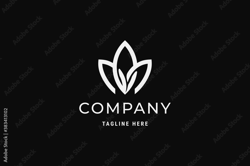 Simple Leaf Logo Design idea