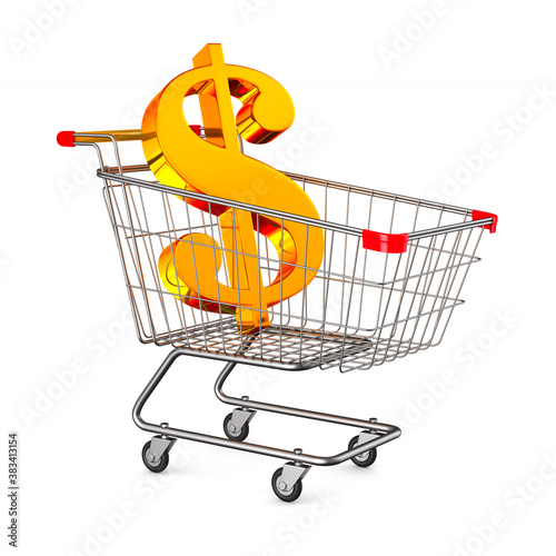shopping cart and sign doll...