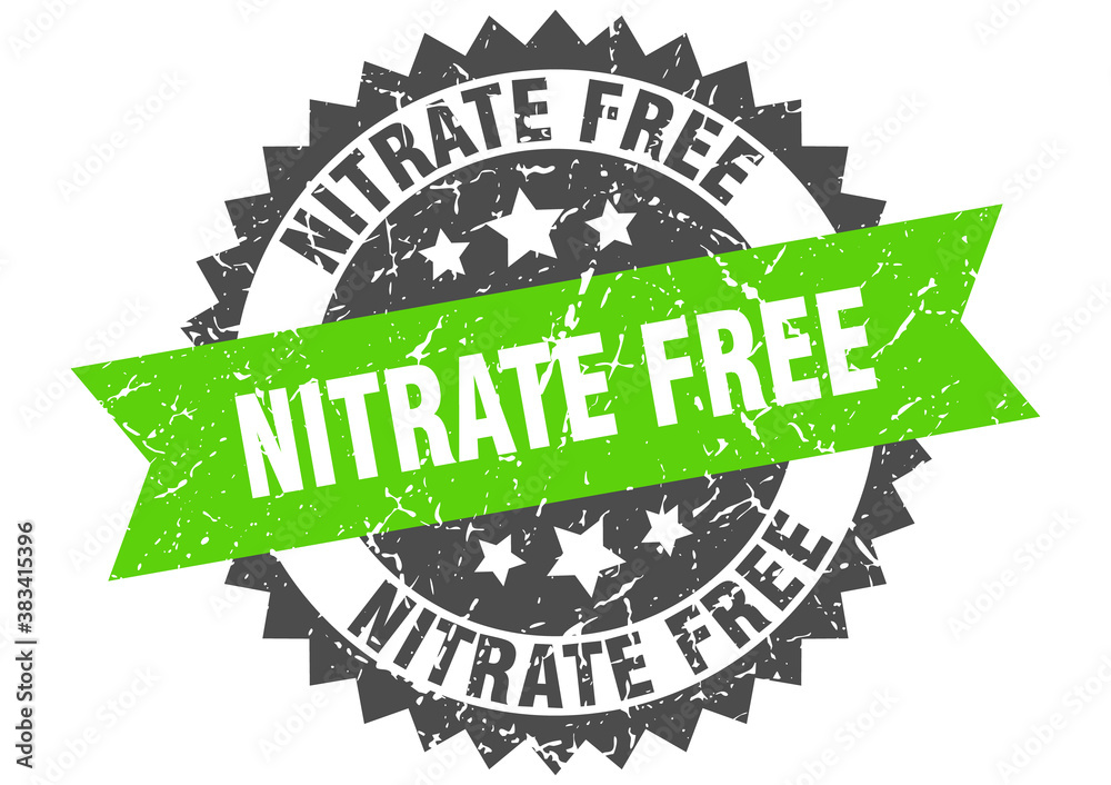Obraz premium nitrate free stamp. grunge round sign with ribbon