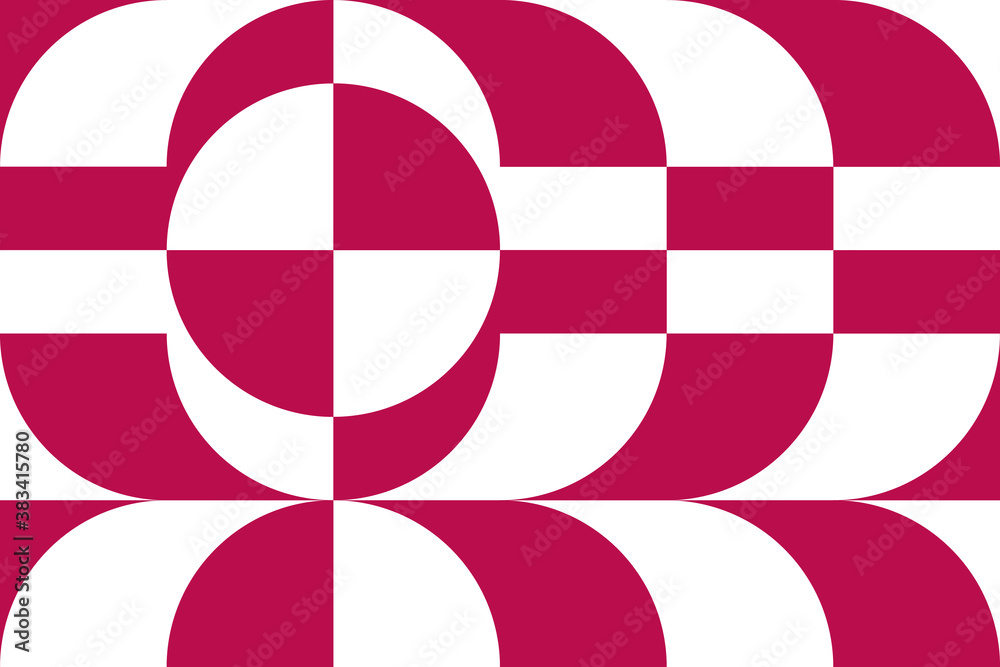 Obraz premium Abstract vector geometric pattern, background design in Bauhaus style, for web design, business card, invitation, poster, cover.
