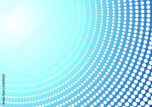 Abstract blue minimal dotted circles futuristic background. Vector design