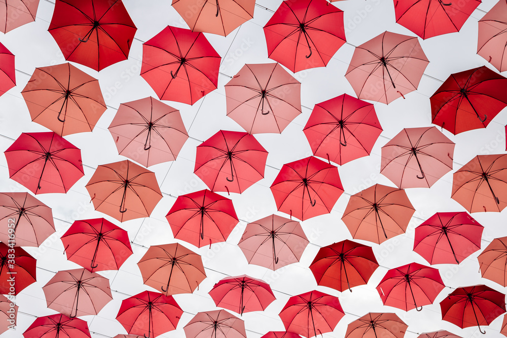 Street decoration colorful umbrella in Incheon, Korea