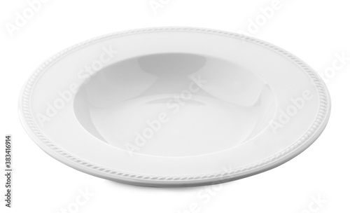 empty plate isolated on white background