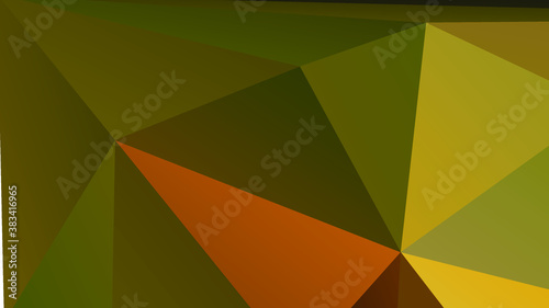 Abstract Yellow Color Polygon Background Design, Abstract Geometric Origami Style With Gradient. Presentation, Website, Backdrop, Cover, Banner, Pattern Template