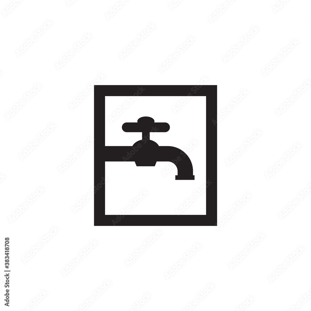 Water faucet plumbing logo design template Water faucet plumbing logo design template