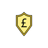shield, pound colored icon. Element of finance illustration. Signs and symbols colored icon can be used for web, logo, mobile app, UI, UX