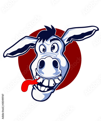 donkey animal cartoon in vector