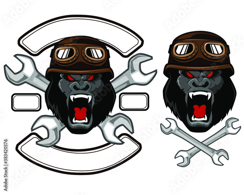 motorsport logo cartoon in vector