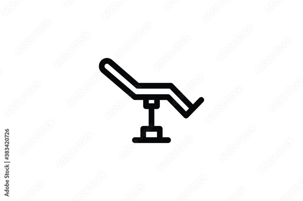 Dental Outline Icon - Dental Chair Dental Outline Icon - Dental Chair