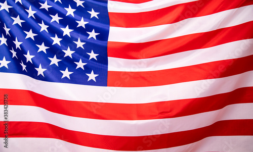 Closeup of American flag