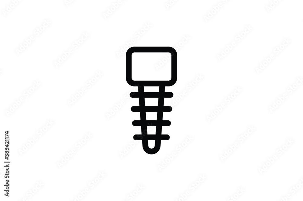 Dental Outline Icon - Pair Teeth Dental Outline Icon - Pair Teeth